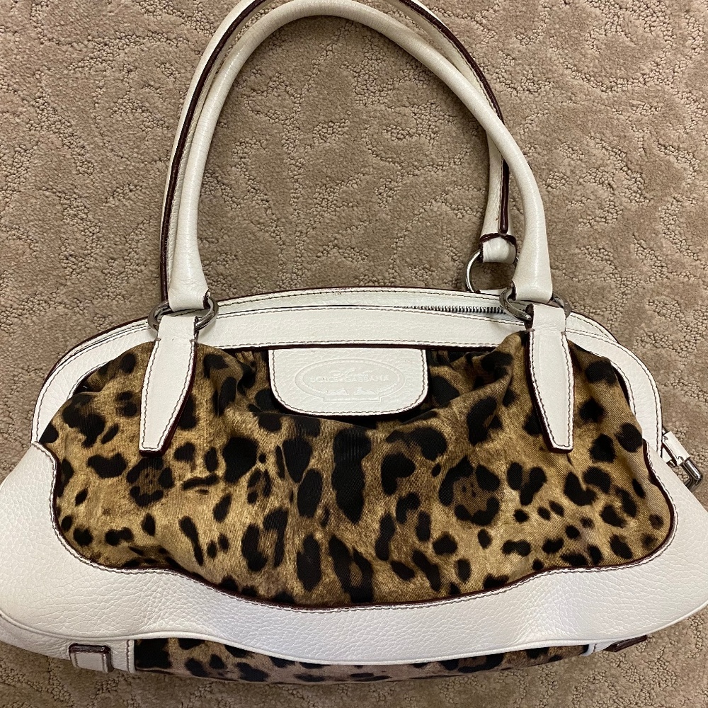 White & Leopard Dolce & Gabbana Handbag